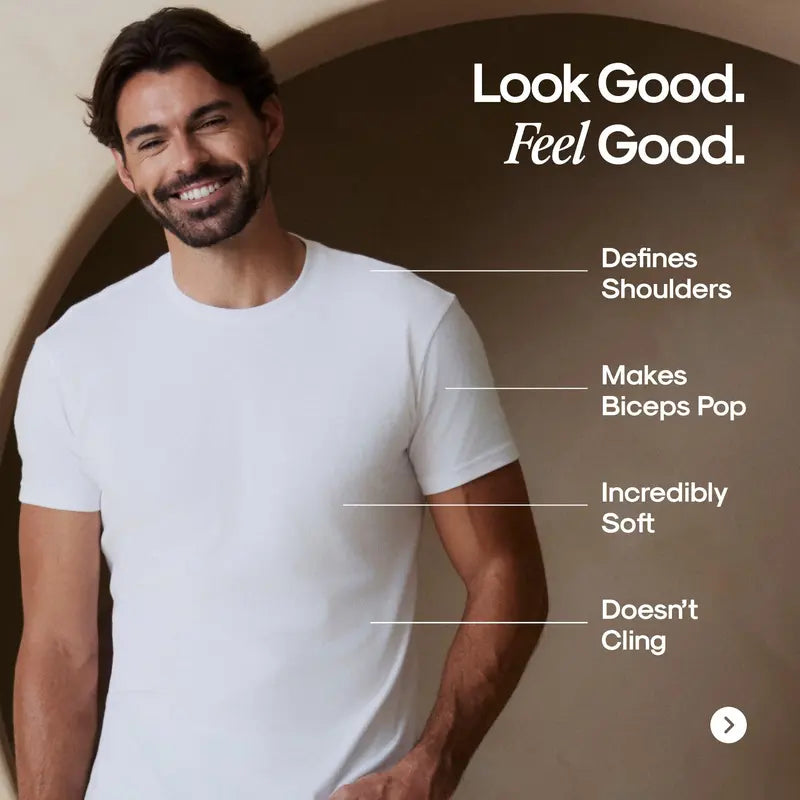 Men's Short-Sleeve Crew-Neck T-Shirt Set in a Versatile 4-Pack