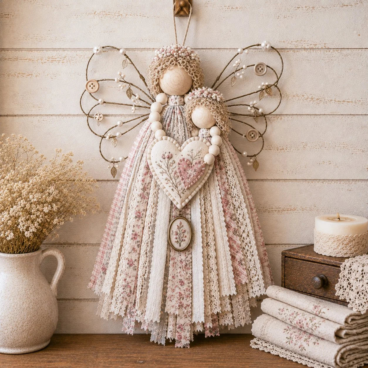 Hands-On Angel Fabric Hanging DIY Kit for Creative Play