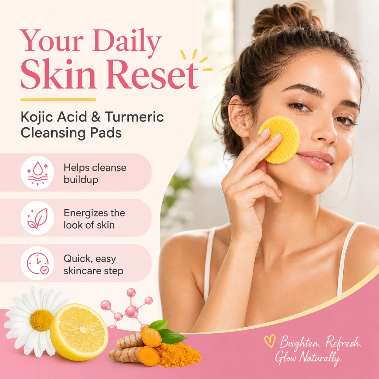 Easy-Care Visible brighteningTurmeric & Kojic Acid Cleansing