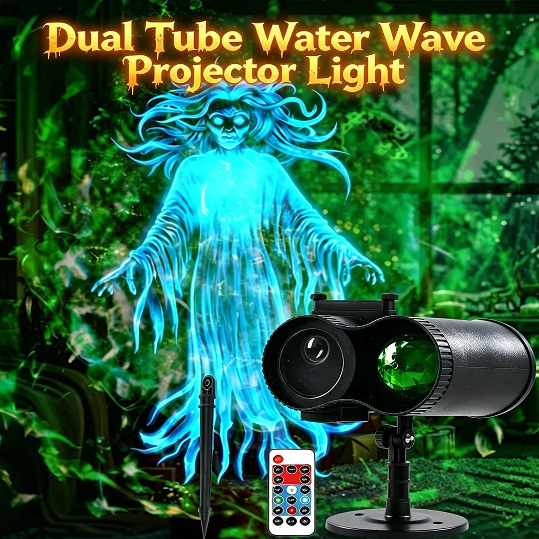 Ten-Pattern Halloween Projector for Walls, Yards, and Parties