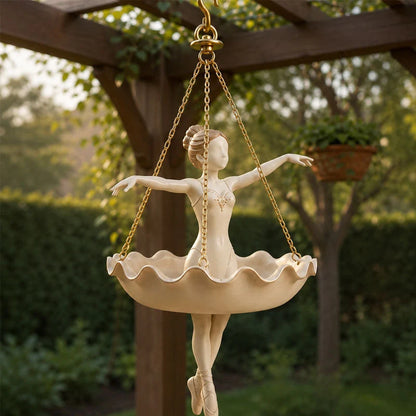 Outdoor Ballet Dancer Hanging Planter for Garden Display