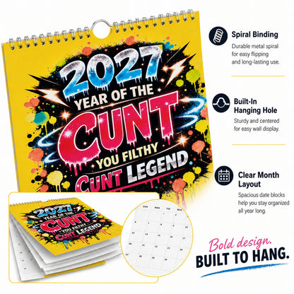Purpose-Built Year of the Cunt Wall Calendar – Bold Graffiti Humor