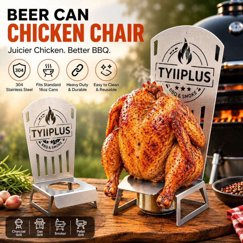 Purpose-Built Beer Can Chicken Chair – Heavy Duty 304 Stainless Steel