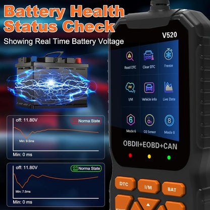 Vehicle-Ready TYIIPLUS V520 OBD2 Scanner Car Diagnostic Tool, Code
