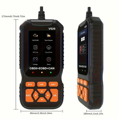 Vehicle-Ready TYIIPLUS V520 OBD2 Scanner Car Diagnostic Tool, Code