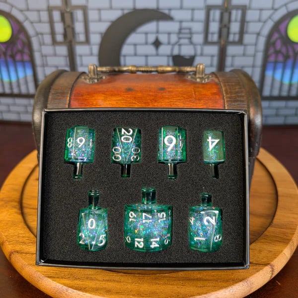 Purpose-Built Crescent Moon Liquid Core Potion Dice