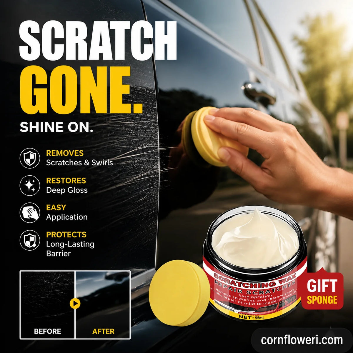 Vehicle-Ready Car Scratch Remover Wax for Garage Use