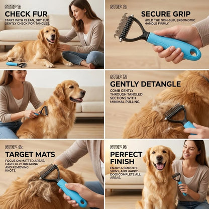 Gentle Pet Dematting & Deshedding Comb