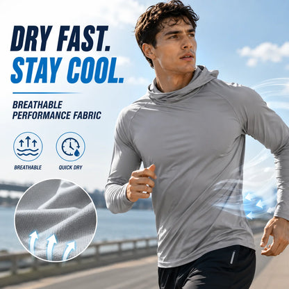 Men's UPF 50+ Quick-Dry Lightweight Active Hoodies, 6-Piece Pack
