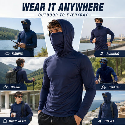 Men's UPF 50+ Quick-Dry Lightweight Active Hoodies, 6-Piece Pack