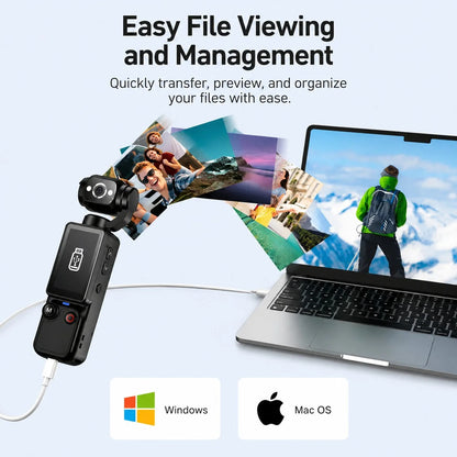 Purpose-Built Upgraded Vlogging Camera – 180° Rotating Lens