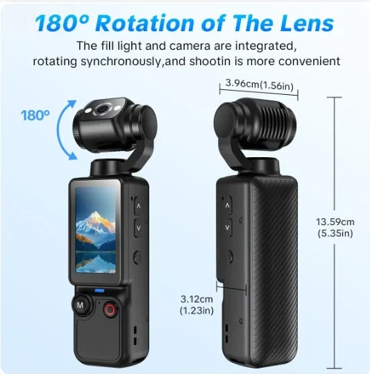 Purpose-Built Upgraded Vlogging Camera – 180° Rotating Lens