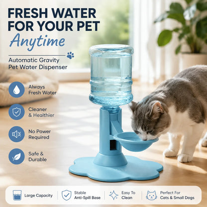 Pet-Friendly Automatic Pet Water Dispenser – Gravity Self Refilling