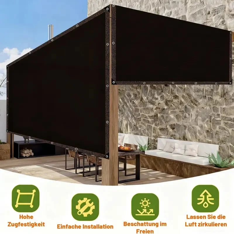 90% UV-Resistant Outdoor Shade Net with Grommets and Rope