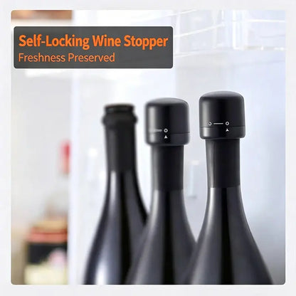 Leak-Resistant Bottle Stopper with a Reusable Vacuum Seal