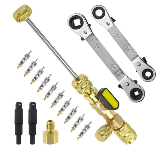 Valve Core Installation Kit with Refrigeration Ratchet