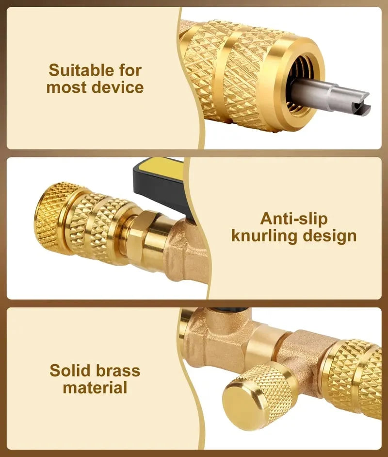 Refrigeration Ratchet Kit for Removing Valve Cores