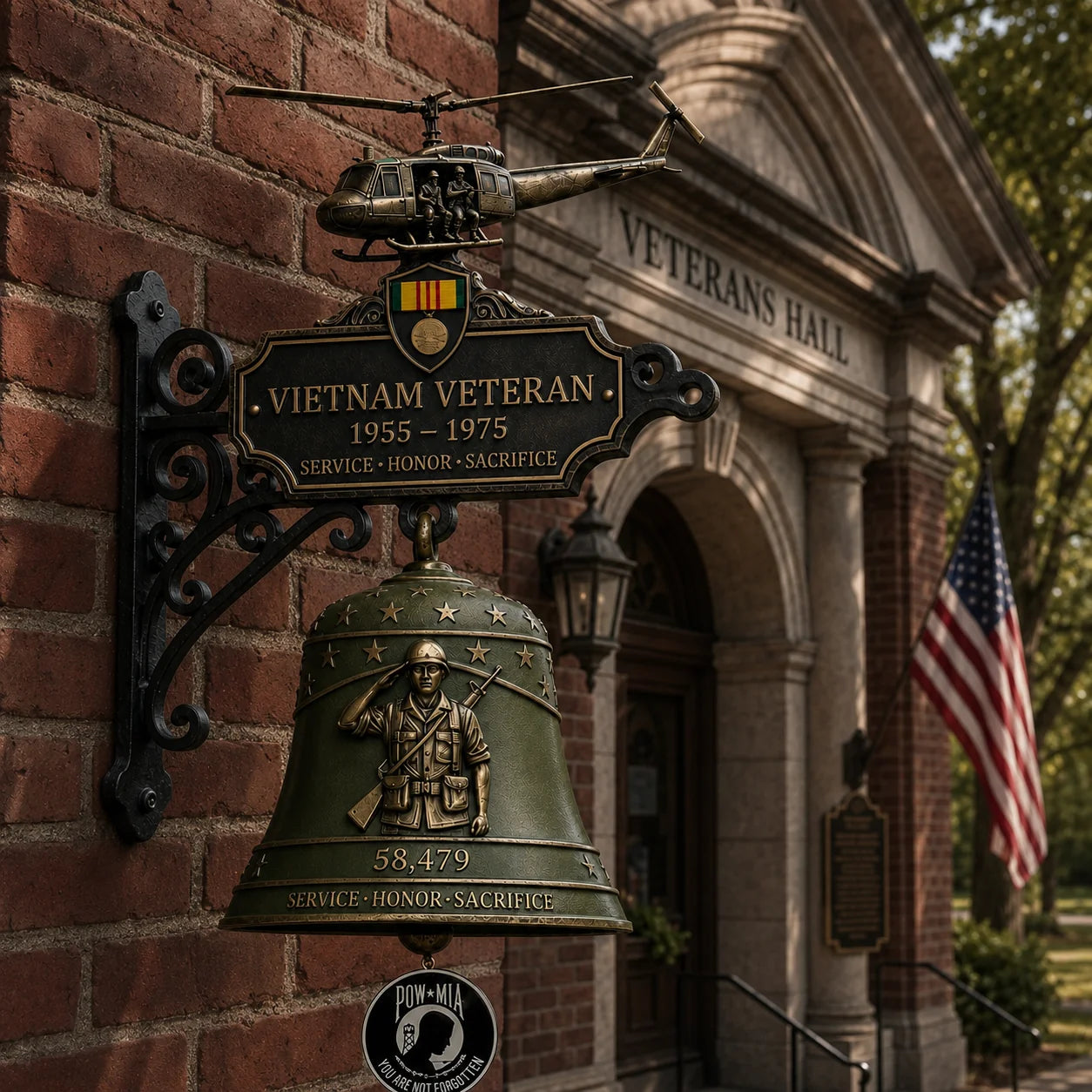 Purpose-Built Vietnam Veteran Tribute Wall Bell for Everyday Use