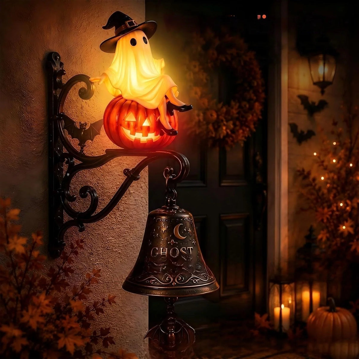Purpose-Built Vintage Ghost Bell Decor – Daytime Retro Elegance &
