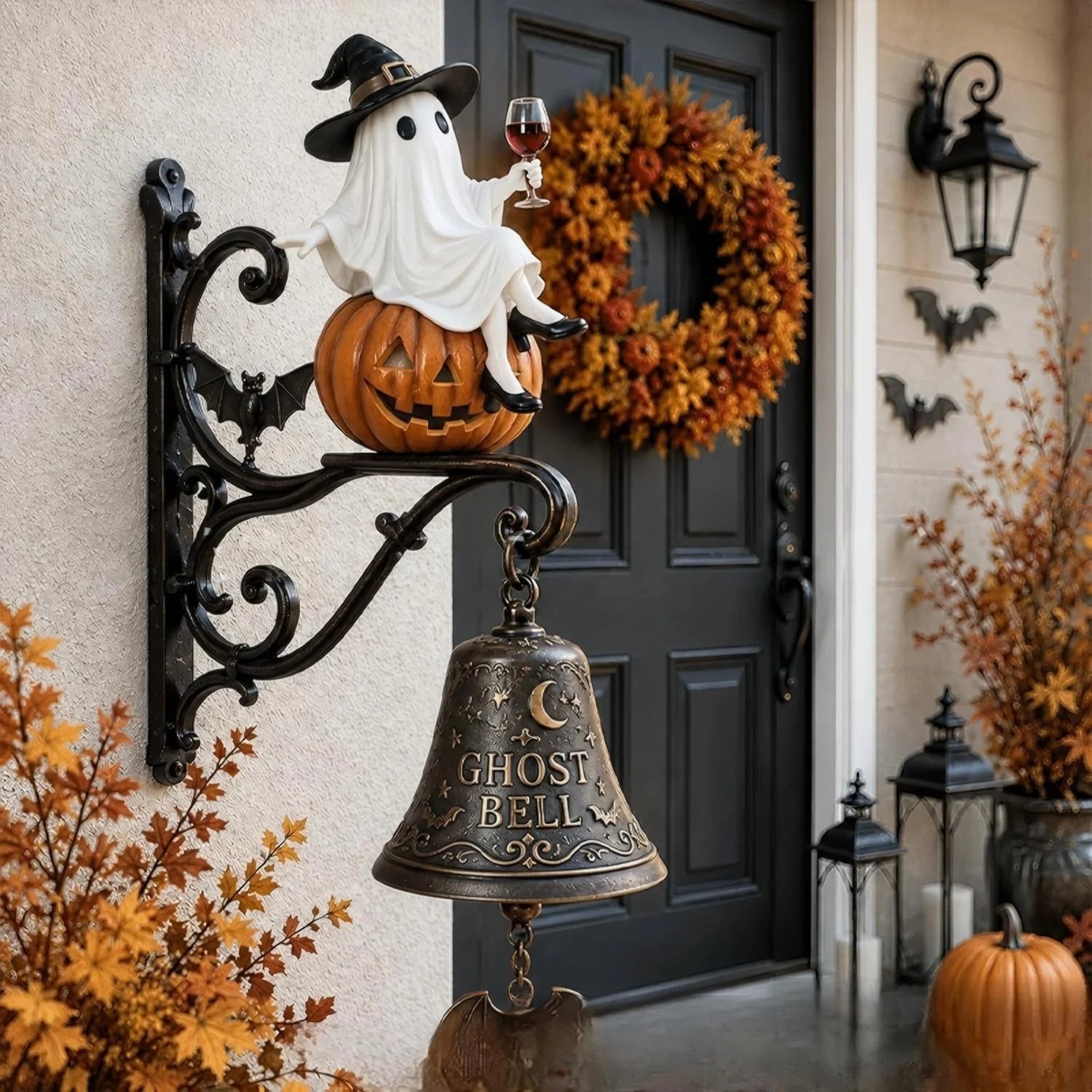 Purpose-Built Vintage Ghost Bell Decor – Daytime Retro Elegance &