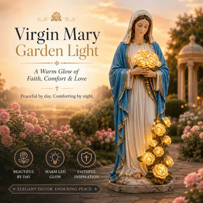 Outdoor Virgin Mary Garden Light for Garden Display