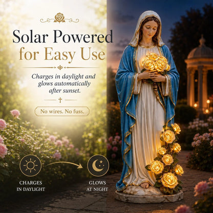 Outdoor Virgin Mary Garden Light for Garden Display