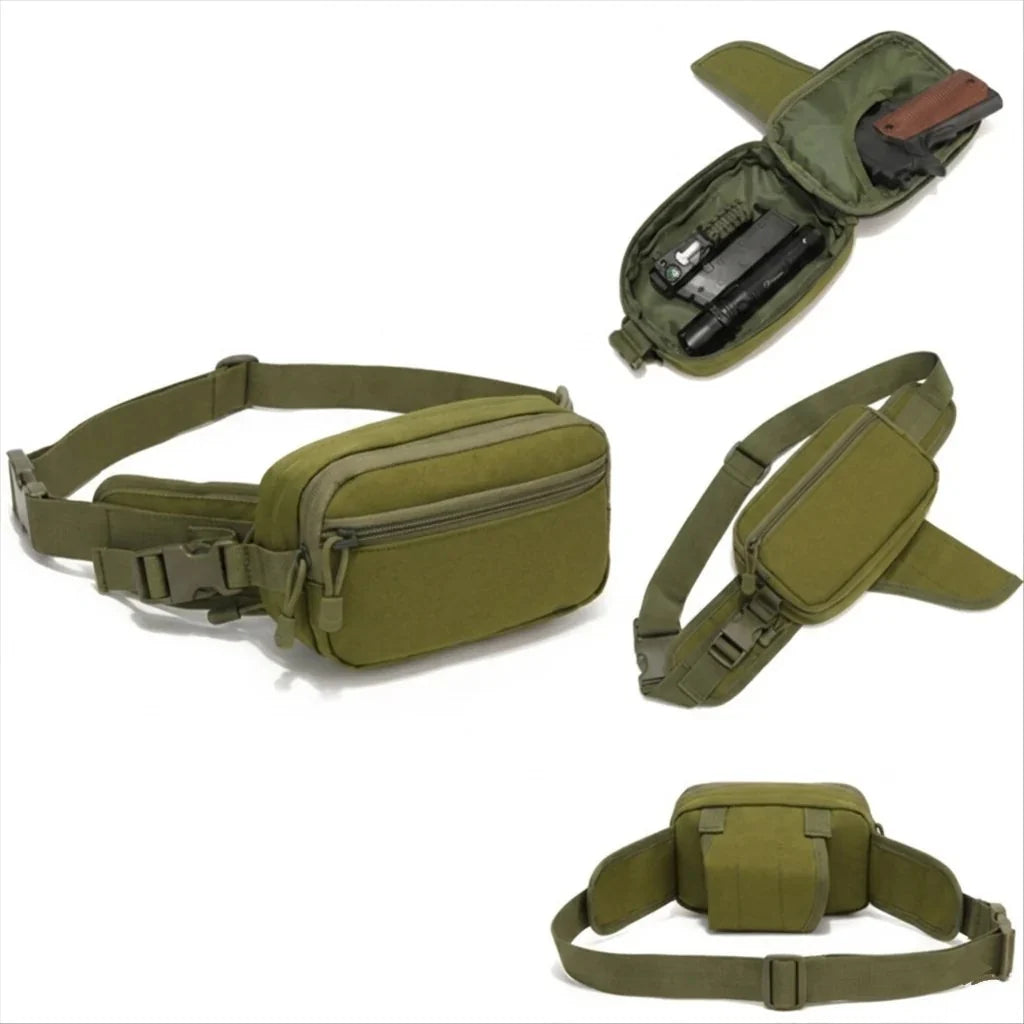1000D Nylon Tactical Hip Bag with Concealed Rapid-Access Pocket
