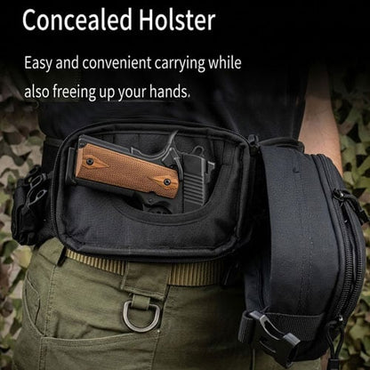 1000D Nylon Tactical Hip Bag with Concealed Rapid-Access Pocket