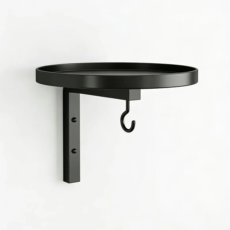 Antique-Bronze Wall Bird Bath with Hanging Hook
