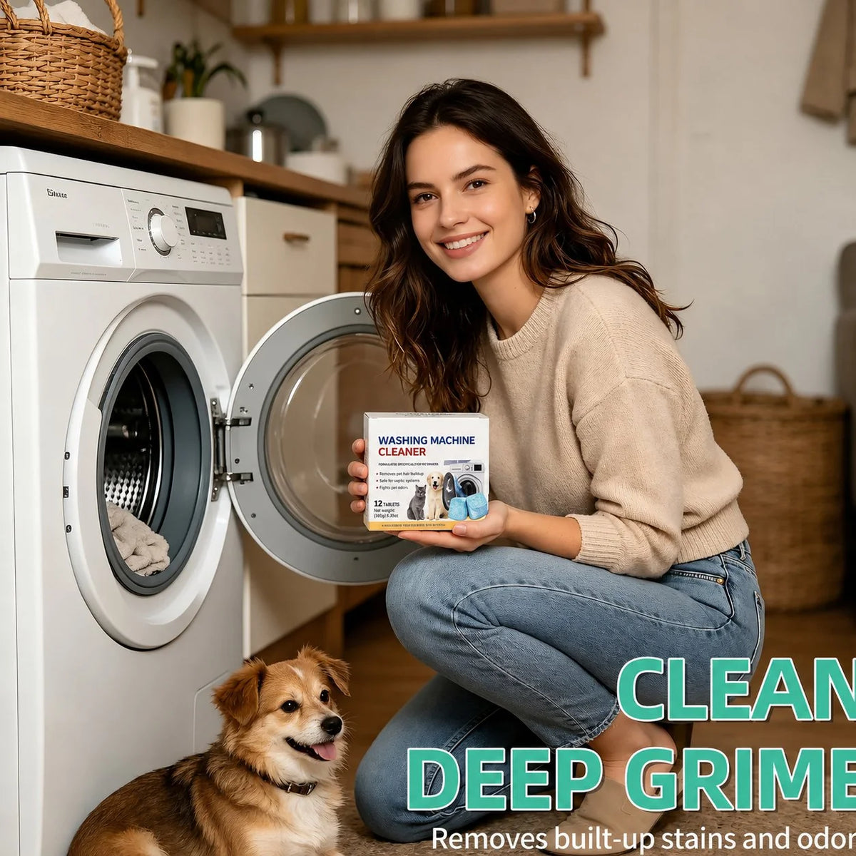 Easy-Care Washing Machine Cleaner Tablets 12 pack for Routine Upkeep