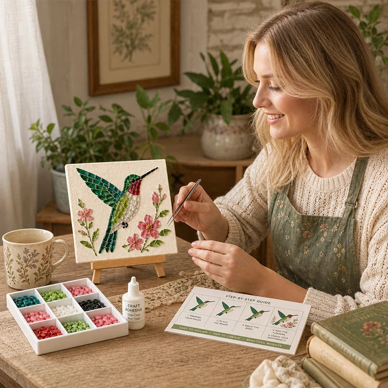 Hands-On Watering Can Mosaic Art Kit for Creative Play