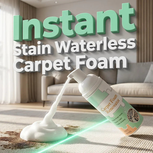 Waterless Carpet Foam Stain Remover with Reusable Cleaning Towel