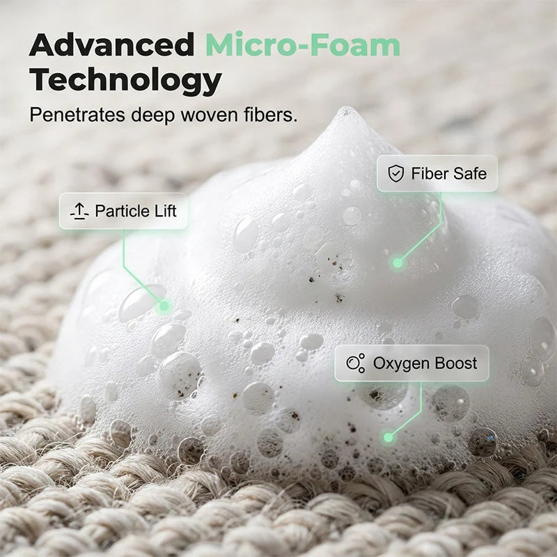 Waterless Carpet Foam Stain Remover with Reusable Cleaning Towel