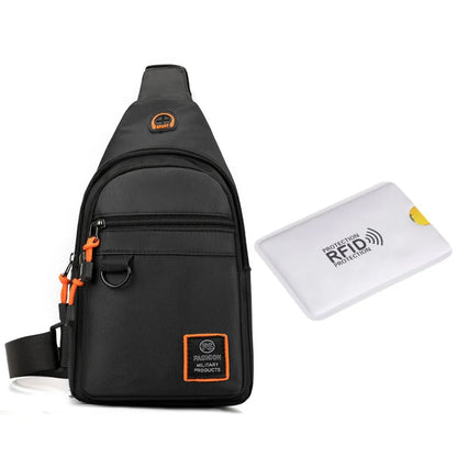 Space-Saving Waterproof Multi-pocket Crossbody Sling