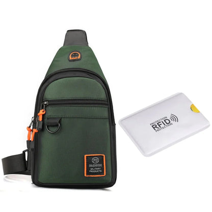 Space-Saving Waterproof Multi-pocket Crossbody Sling