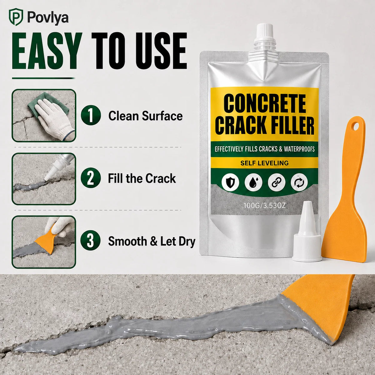 Weatherproof Sealant for Filling Cracks in Concrete Surfaces