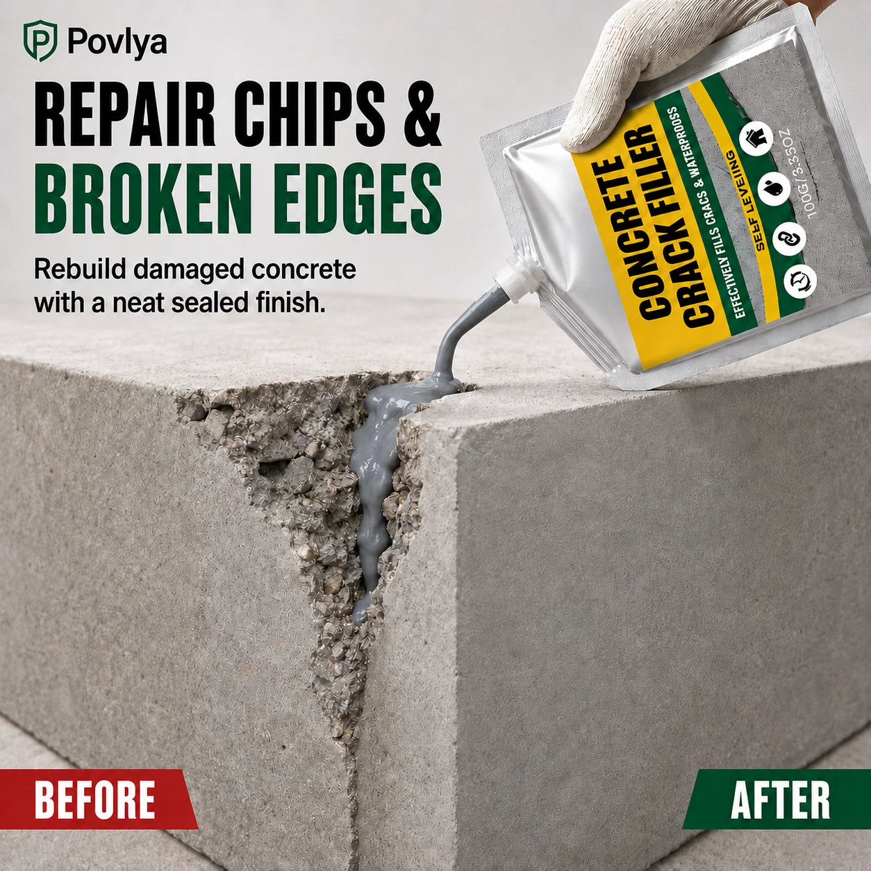 Weatherproof Sealant for Filling Cracks in Concrete Surfaces