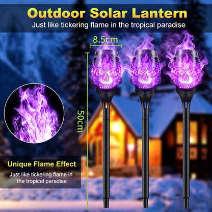 Outdoor Solar Skull Flame Lights for Garden Display