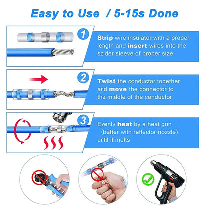 Workshop-Ready 300PCS Solder Seal Wire Connectors for Precise Repairs