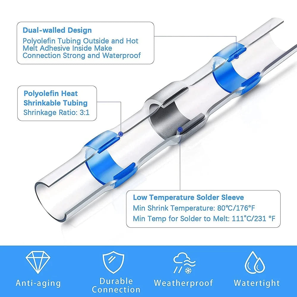 Workshop-Ready 300PCS Solder Seal Wire Connectors for Precise Repairs