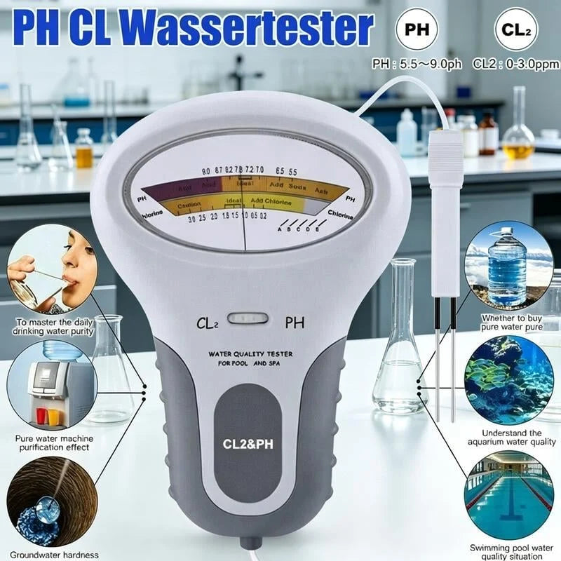Purpose-Built pH and chlorine tester for swimming pools – Accurate