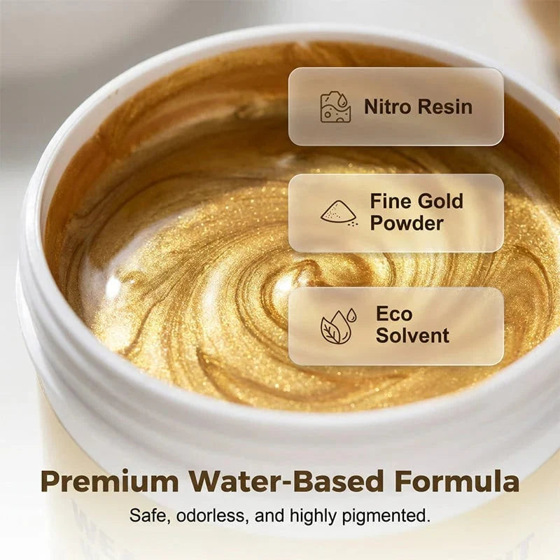 Weather-Resistant Water-Based Gold Paint for Indoor-Outdoor Details