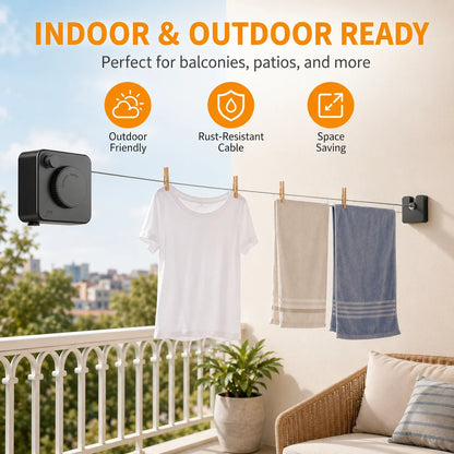 Purpose-Built Retractable Stainless Steel Clothesline – Dry More