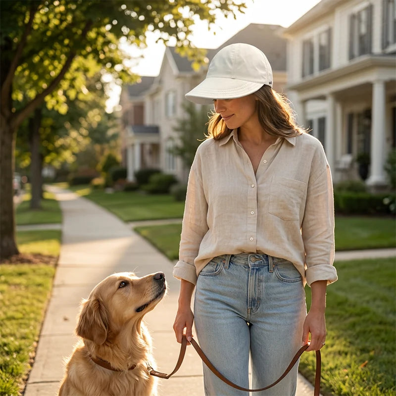 Purpose-Built Wide Curved Brim – UPF 50+ All-Round UV Sun
