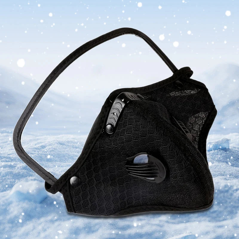 Windproof Motorcycle Face Mask and Anti-UV Goggles with 5-Layer Filter