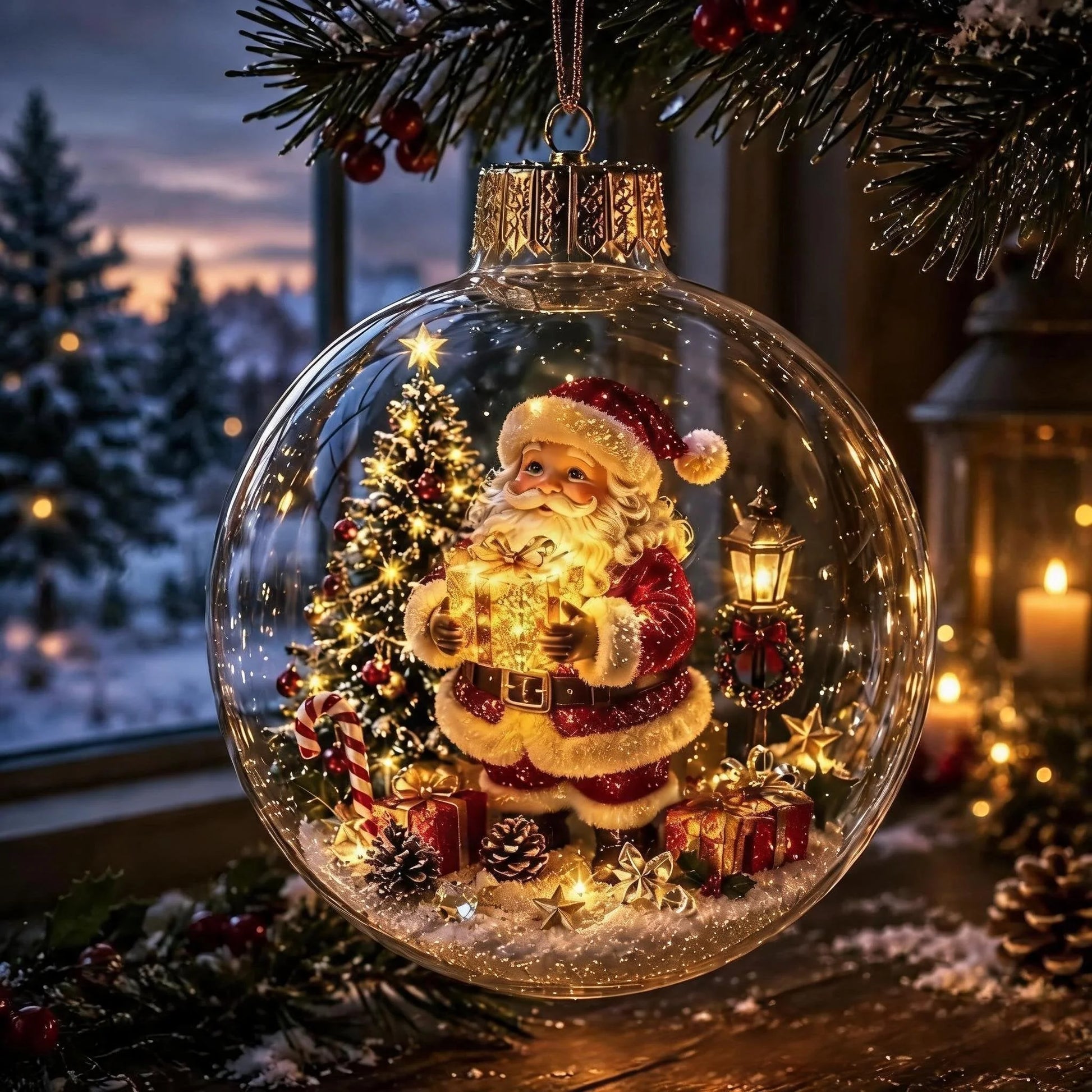 Purpose-Built Glowing Diorama Ornament – A Tiny Winter World in Your