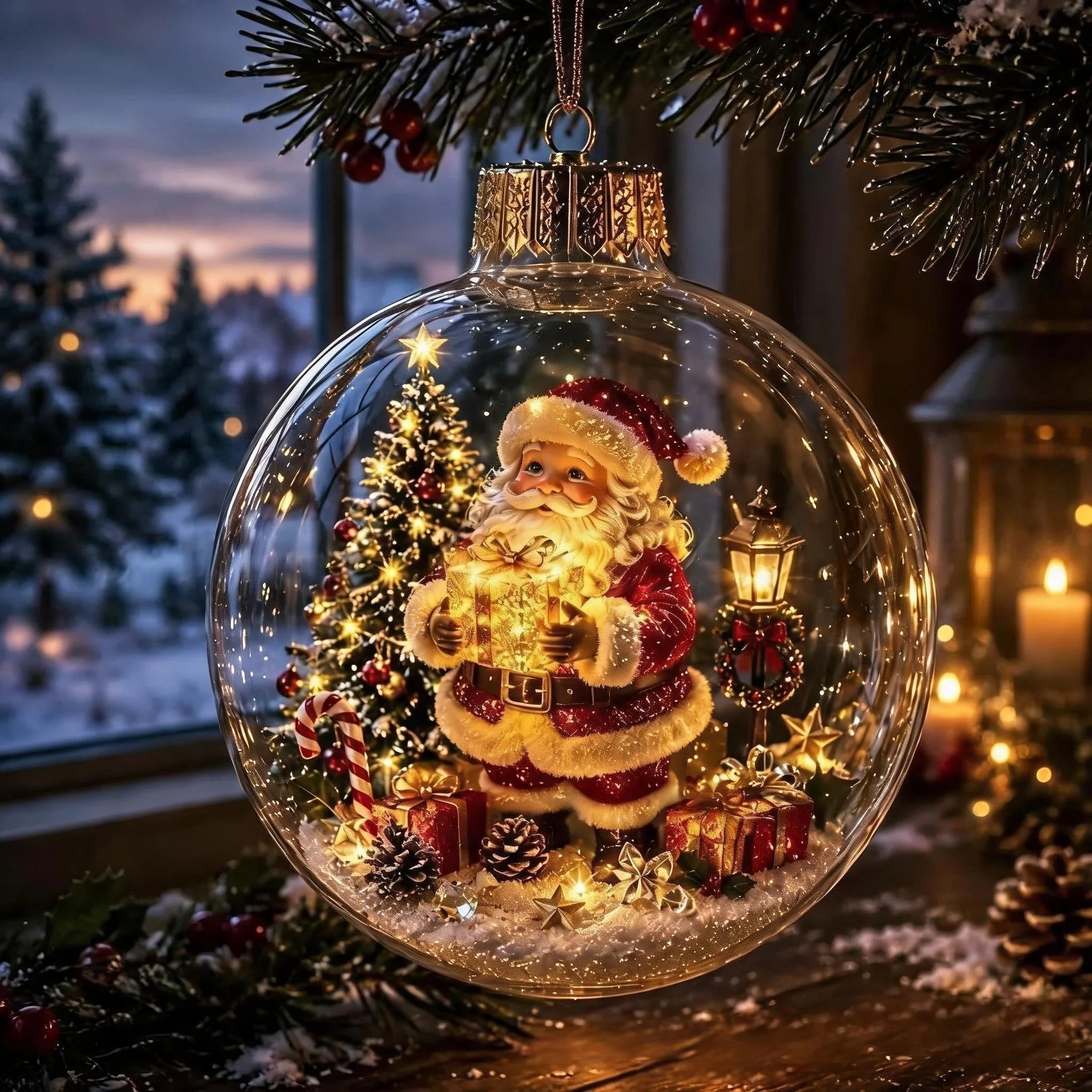 Purpose-Built Glowing Diorama Ornament – A Tiny Winter World in Your