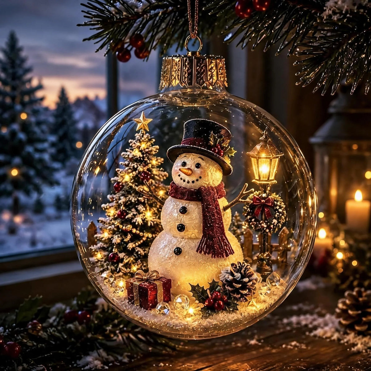 Purpose-Built Glowing Diorama Ornament – A Tiny Winter World in Your