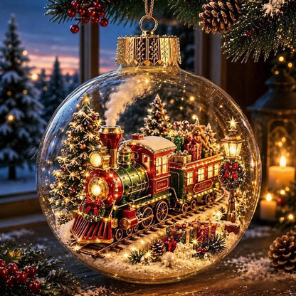 Purpose-Built Glowing Diorama Ornament – A Tiny Winter World in Your