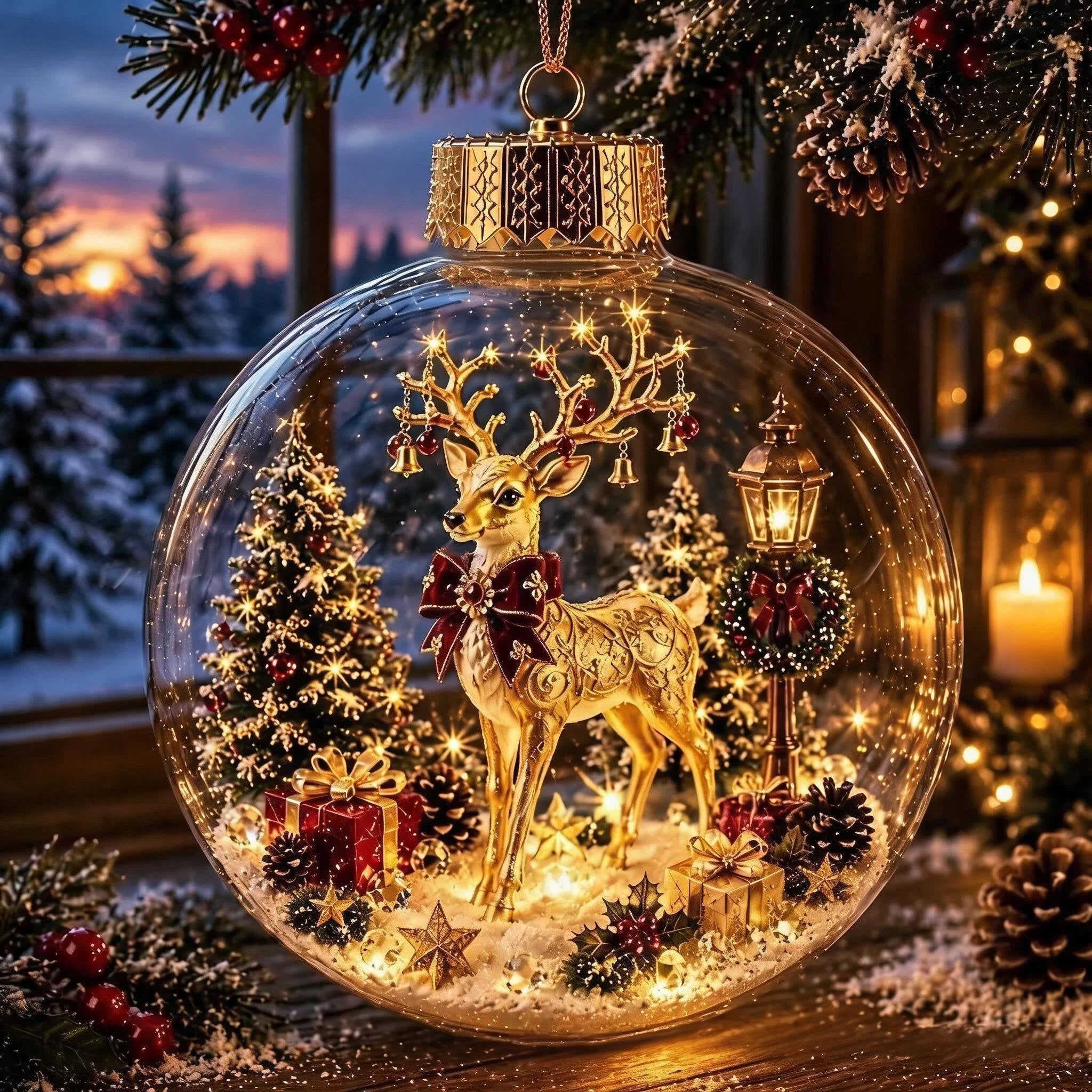 Purpose-Built Glowing Diorama Ornament – A Tiny Winter World in Your
